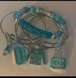 CC Blue & Silver Bangle Set